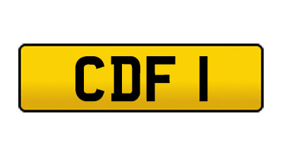 CDF 1 Registration Plate