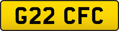 Personalised Number Plate for Sale G22 CFC